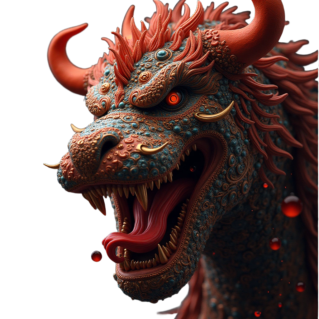 Fiery Dragon Head